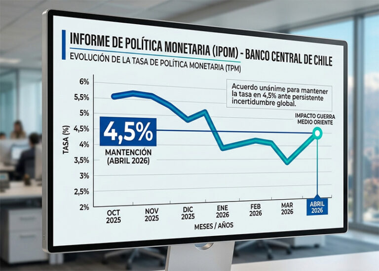 Banco Central mantiene la tasa en 4,5% ante persistente incertidumbre por conflicto en Medio Oriente